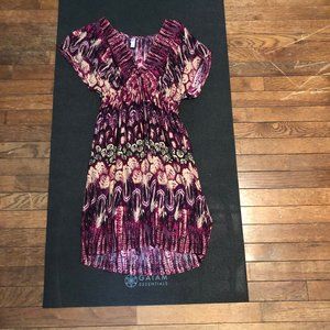 Purple tribal print tunic style dress